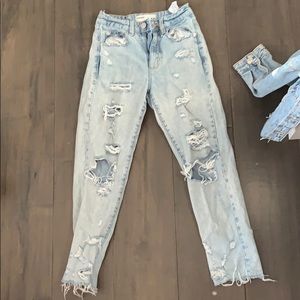 garage light wash boyfriend jeans